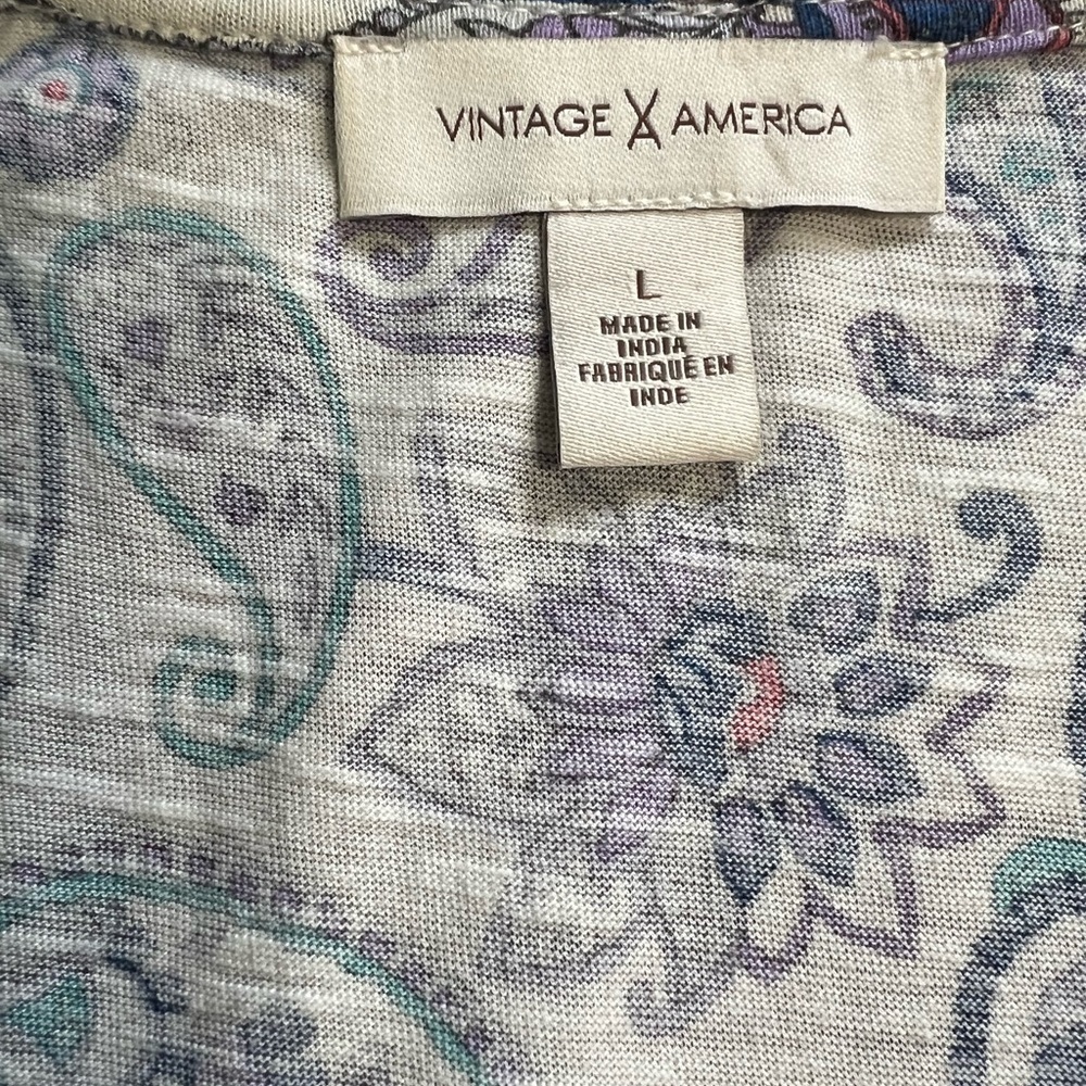 #162 Vintage America Sleeveless Blouse - Picture 8 of 9
